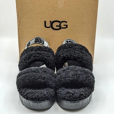 UGG Oh Fluffita Women's Soft Slide Platform Sandal Slippers Super Comfy (Black) - Image 1 of 4