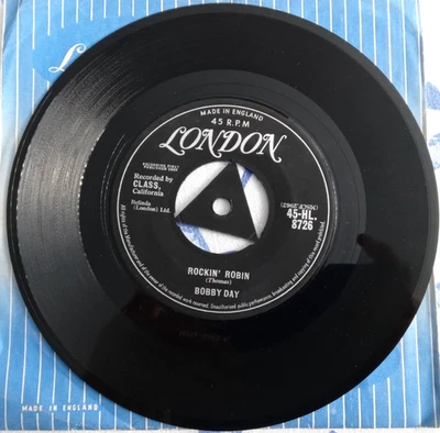 BOBBY DAY, ROCKIN' ROBIN / OVER AND OVER, 1958 LONDON LABEL, TRI CEN, EX / EX. - Image 1 of 2