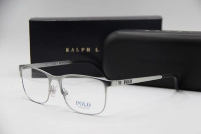 NUEVO POLO RALPH LAUREN PH 1189 9010 PLATA NEGRO AUTÉNTICO ESTUCHE 56-18 Foto 1 de 4