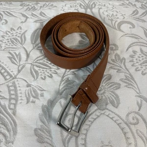 Cinturón de cuero J CREW para hombre silla de montar tostado talla 36 granola vaquero rústico oeste sur - Imagen 1 de 10