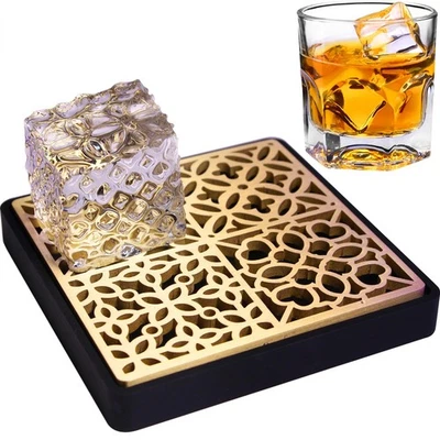 Bandeja de sellos de hielo - Impresora de cubitos de hielo de latón de lujo para hielo transparente | Navidad perfecta... Foto 1 de 4