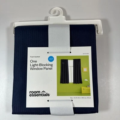 Room Essentials Target Blue Curtain Panel  42" W x 63" L  ONE Window Panel NWT! - Image 1 of 4