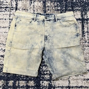 Calvin Klein Men's Acid Wash Jean Shorts Size Men's W 36 Taper - Picture 1 of 10