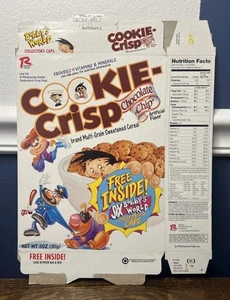 Caja plana crujiente de cereales Ralston Cookie 1995 seis gorras Bobby’s World Collectors - Imagen 1 de 3