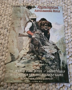 REMINGTON AUTOLOADING RIFLE METAL SIGN - Picture 1 of 2