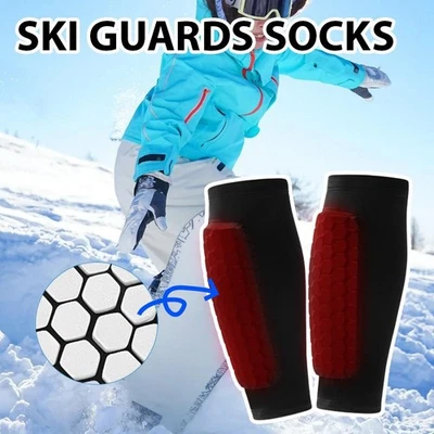 Ski Honeycomb Shin Guards Shin Protector High Impact Protection for Men Women  - Image 1 of 4