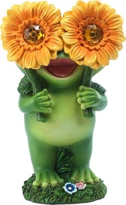 Outdoor Frog Garden Decor: Yard Decoration with Solar Light Funny Frog-02 - Picture 1 of 7
