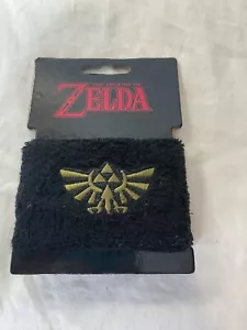 Nintendo Legend of Zelda Black Embroidered Triforce Wrist Sweat Band - Picture 1 of 1