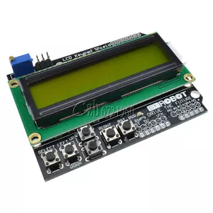 Yellow Backlight 1602 LCD Board Keypad Shield for Arduino ATMEGA328 2560 Robot - Picture 1 of 4