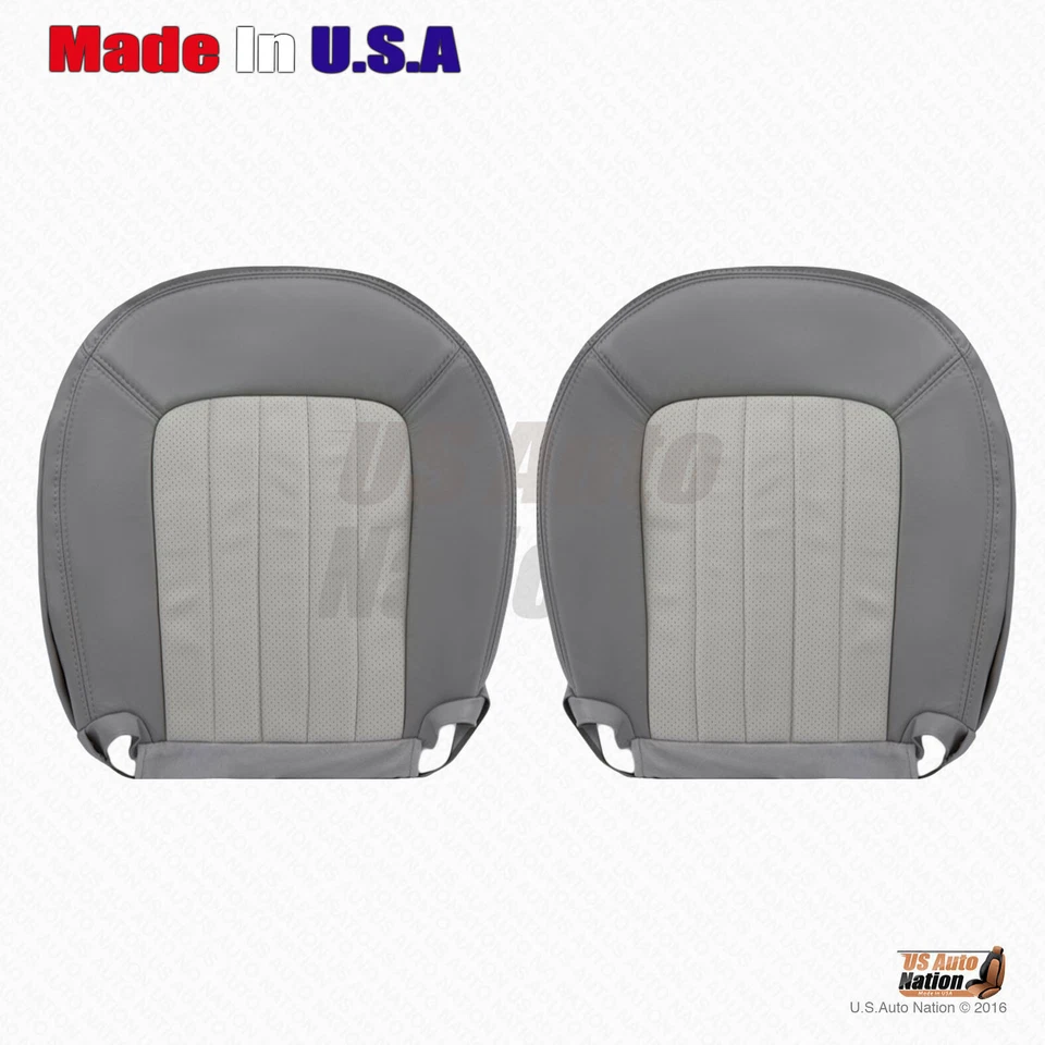 2002 2003 Mercury Mountaineer Driver & Passenger Bottom Leather Seat Cover Gray - Image 1 of 4