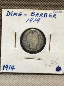 1914 Barber Dime - Picture 1 of 2