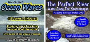 (2) DVD Combo Set Relaxing Ocean Waves Virtual Beach Video & The Perfect River - Picture 1 of 3