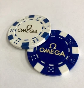 Chip de póquer oficial OMEGA x2 James Bond 007 Casino Royale Speedmaster Seamaster/ - Imagen 1 de 4