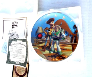 DISNEY TOY STORY Friends at Last w/ COA - Bradford Exchange Pixar Woody Buzz - Picture 1 of 9