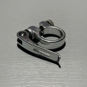 BIKE SEAT POST CLAMP Quick Release 2in1 Tyre Lever ALLOY 31.8mm MTB Road - Picture 1 of 8