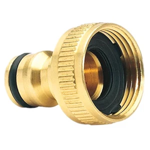 Brass Garden Hose Tap Connector (3/4) Quick Hose Adaptor Accessories - Picture 1 of 1