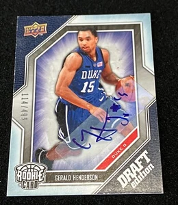 Gerald Henderson 2009-10 NBA UPPER DECK DRAFT EDITION AUTO Card #33 d#114/499 - Picture 1 of 2