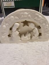 Vintage 1998 Gift Collection Nativity Tea Light Candleholder, New in Box 5x7''