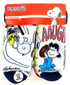 Peanuts Snoopy Charlie Brown Lucy No-Show DAMENGRÖSSE 4-10 10 Paar - Bild 1 von 9