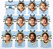 2007 SELECT NRL INVINCIBLE CARD JERSEY DIE CUT PARALLEL TEAM SET(12)-SHARKS