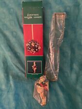 Vintage Wreath Hanger Never Used Original Packaging 15 Inches Metal Height Santa