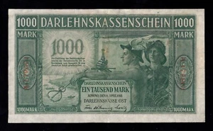 F.C. ALEMANIA GERMANY , 1000 MARCOS 1918 , MBC- ( VF- ) , P.R134a . - Picture 1 of 2