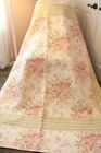 Shabby Cottage Chic Twin Or Full 82 X 80 Ivory Pink Roses Floral Reversible