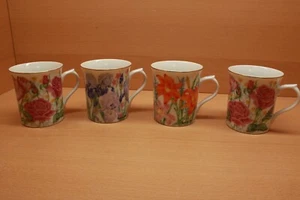 4 TAZZE SUZANNE CLEE FLOWER BLOSSOM COLLEZIONE LENOX 1995 IRIS 2 ROSE LILY - Foto 1 di 12