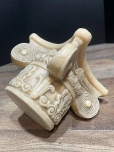 Large Pedestal Unscented Beautiful Wax Candle 6 inches tall - Picture 1 of 10