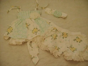 Conjunto de 3 piezas Serendipity Niñas Talla 24 meses Top Pantalones Cortos Diadema FLORES Boutique - Imagen 1 de 7