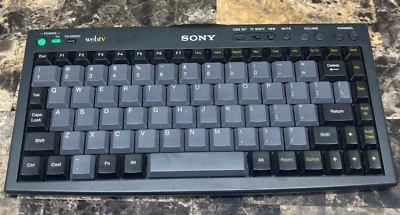 Sony WEB TV Slim Compact Wireless Keyboard Black SWK-8640 - Image 1 of 4
