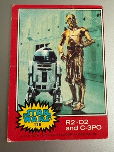 1977 20th Century Fox Star Wars R2-D2 and C-3PO #118 Trading Card - Picture 1 of 2