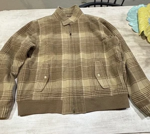 Ralph Lauren Polo Golf Wool brown plaid golf jacket. Size XL. Very Nice! - Picture 1 of 11