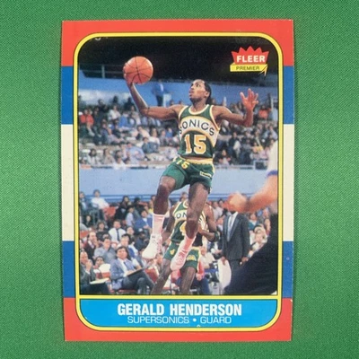 1986-87 Fleer #45 Gerald Henderson Seattle Supersonics NBA Basketball Card - Image 1 of 4