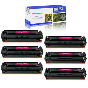 6 cartouches de toner magenta CF403X pour imprimante multifonction HP 201X LaserJ M252 M252dn M252dw M277 - Photo 1/24