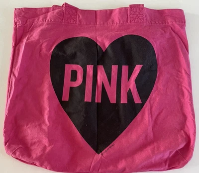 Bolso de Mano Victoria's Secret Clásico de Lona con la palabra "ROSA", " X Foto 1 de 4