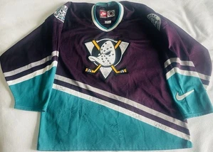 Nike Mighty Ducks of Anaheim Auto Signed Hockey Team Jersey L Selanne Kariya - Picture 1 of 8