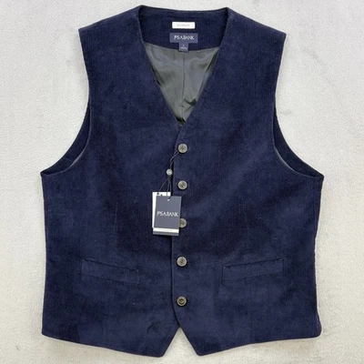 Jos банк жилет мужской большой темно-синий вельветовый сшитый на заказ костюм жилет новый официальный - Изображение 1 из 4