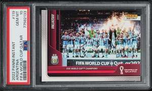 PSA 10 2022 Panini Instant FIFA World Cup Qatar #119 ARGENTINA Messi Rara /5397 - Foto 1 di 2