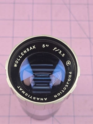 Vintage Wollensak 5" f/3.5 Projection Anastigmat Revere Automatic Lens - Image 1 of 4