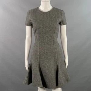 CHRISTIAN DIOR Size 8 Grey Black Textured Tulip Knee Length Dress - Picture 1 of 5