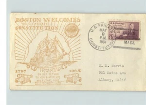 "Fragata de los Estados Unidos CONSTITUCIÓN ""Old Ironsides"" 9 de mayo de 1934, Boston, Massachusetts Slo - Imagen 1 de 1