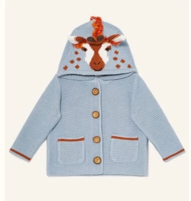 Monsoon Boys Giraffe Knit Cardigan Age 3-6 Months *BNWT* - Imagem 1 de 3