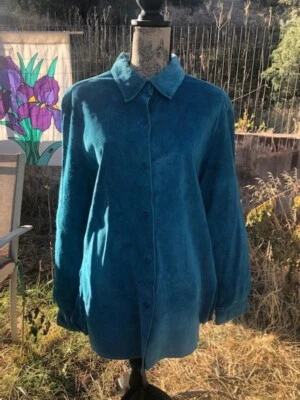 Camisa de mujer Blue Spiegel manga larga 100 % cuero Foto 1 de 4