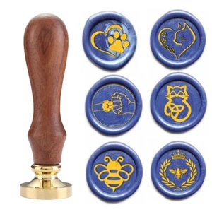 Niedliche Tiermuster Siegelwachs Stempel Set, für Karten Umschläge Geschenkverpackung - Bild 1 von 24