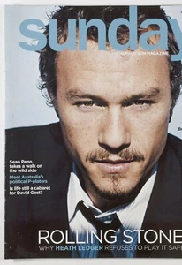 Heath Ledger Sean Penn David Gest AUSTRALIAN EXCLUSIVE INTERVIEW Sunday magazine - Picture 1 of 5
