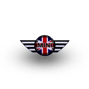 MINI R50 R52 R53 Cooper S JCW Volante Bubble Badge Gel Sovrapposizione GB Bianco - Foto 1 di 7