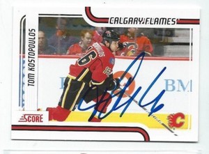 Tom Kostopoulos Signed 2011/12 Score Card #89