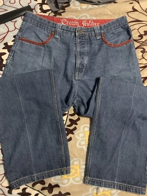 Vintage Crown Holder Jeans Baggy 38x30Regius Vestio Wide Leg Loose Hip Hop Y2K - Image 1 of 4