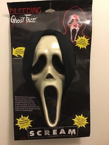 Vintage 1997 Scream Ghost Face Bleeding Halloween Mask Horror Brand New - Picture 1 of 6